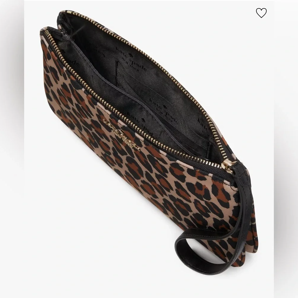 Kate Spade Chelsea Leopard Medium Wristlet Pouch